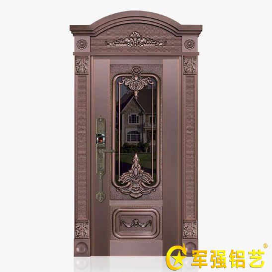 豪華高端圓弧門頭純銅單門