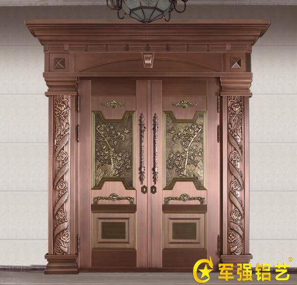 豪華別墅龍紋柱別墅門