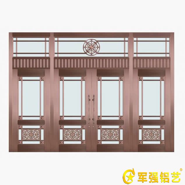 豪華星級酒店玻璃純銅大門