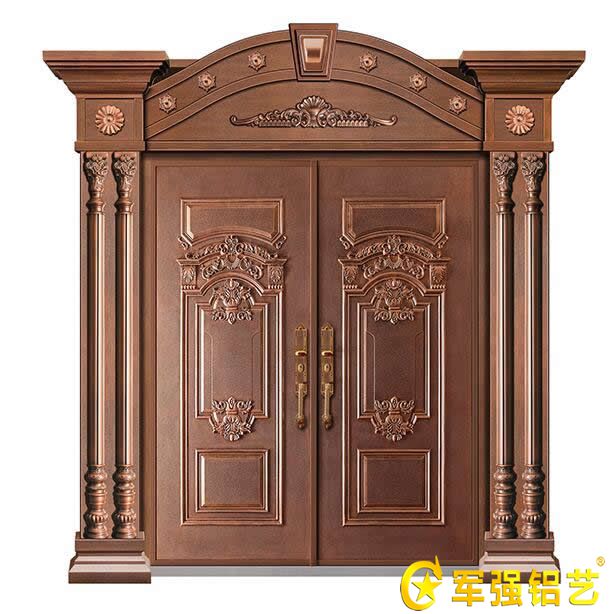 帶圓弧門頭鑄鋁大門